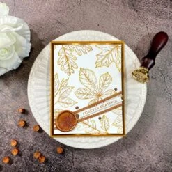 Pine Cone Spray Wax Seal Stamp From The Sealed For Christmas Collection -Woodland Scenics Shop MelanieSmith Sept2023 SealedforChristmas4