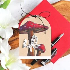 Mushroom Duo Press Plate & Die Set From The BetterPress Autumn Collection -Woodland Scenics Shop Michelle Short 2023 BP 081