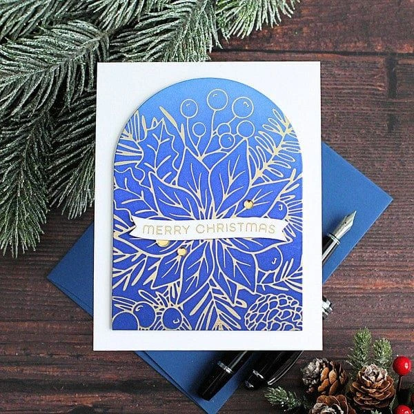 Full Bloom Poinsettia Glimmer Hot Foil Plate And Stencil Bundle From The Glimmer For The Holidays Collection 3 Full Bloom Poinsettia Glimmer Hot Foil Plate And Stencil Bundle From The Glimmer For The Holidays Collection - Image 3