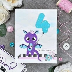 Dancin' Birthday Dragon Etched Dies From The Monster Birthday Collection -Woodland Scenics Shop Michelle Woerner 0124 Monster Birthday card 4 41ea6216 a1b4 4000 b2ff 433e3c661e11