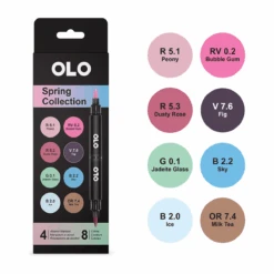 OLO Spring Alcohol Markers - 8 Colors 4pc. Set 2