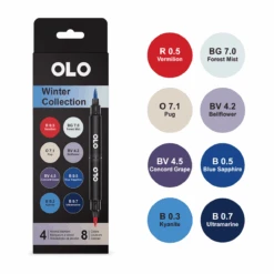 OLO Winter Alcohol Markers - 8 Colors 4pc. Set 3