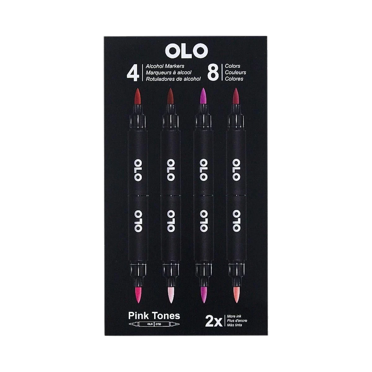 OLO Pink Tones Alcohol Markers Set - 8 Colors 4pc. 5 OLO Pink Tones Alcohol Markers Set - 8 Colors 4pc. - Image 5