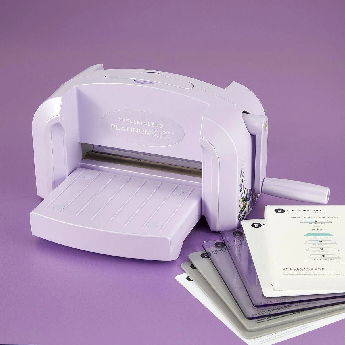 Exclusive Lilac Shimmer Platinum 6 Die Cutting & Embossing Machine - 6" Platform 6 Exclusive Lilac Shimmer Platinum 6 Die Cutting & Embossing Machine - 6" Platform - Image 6