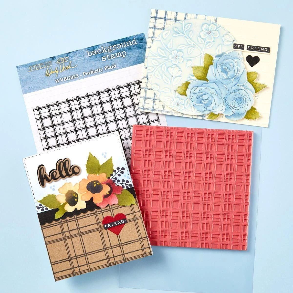 Stampers Anonymous - Wendy Vecchi Background Stamp - Perfectly Plaid 1 Stampers Anonymous - Wendy Vecchi Background Stamp - Perfectly Plaid