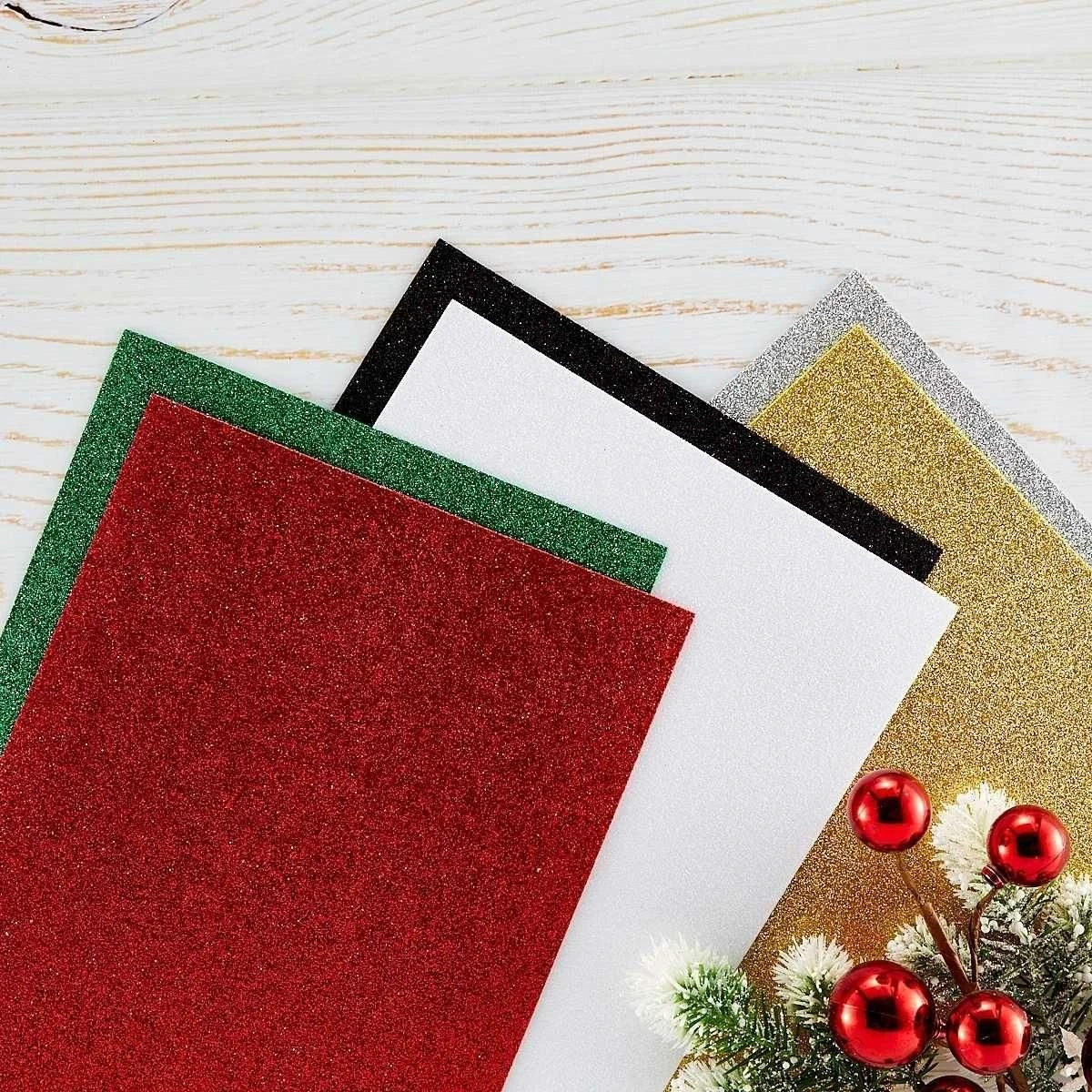 Pop-Up Die Cutting Glitter Foam Sheets - Red & Green 3 Pop-Up Die Cutting Glitter Foam Sheets - Red & Green - Image 3