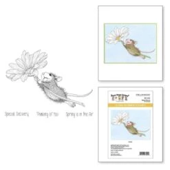 Daisy Mouse Cling Rubber Stamp Set From The Spring Collection By House-Mouse Designs