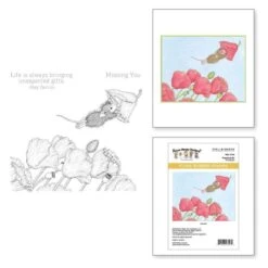 Popping By Cling Rubber Stamp Set From The Spring Collection By House-Mouse Designs