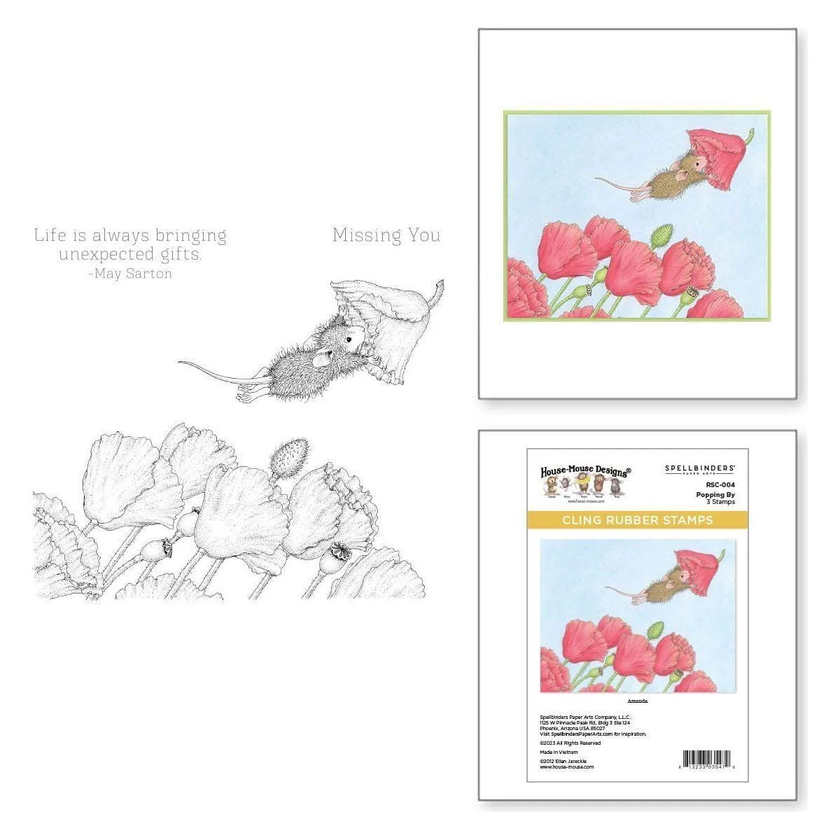 Popping By Cling Rubber Stamp Set From The Spring Collection By House-Mouse Designs 1 Popping By Cling Rubber Stamp Set From The Spring Collection By House-Mouse Designs