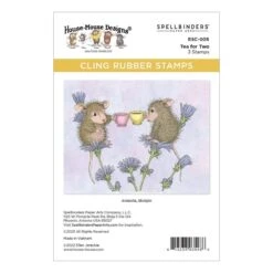 Tea For Two Cling Rubber Stamp Set From The Spring Collection By House-Mouse Designs -Woodland Scenics Shop RSC 005 House Mouse Tea for Two Pac