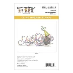 Party Streamers Cling Rubber Stamps From The House-Mouse Everyday Collection -Woodland Scenics Shop RSC 010 House Mouse Everyday Party Streamers Pac