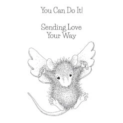 Flying To See You Cling Rubber Stamps From The House-Mouse Everyday Collection -Woodland Scenics Shop RSC 012 House Mouse Everyday Flying to See You Color
