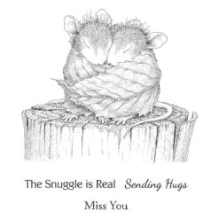 Snuggle Up Cling Rubber Stamps From The House-Mouse Winter Collection -Woodland Scenics Shop RSC 019 House Mouse Winter Snuggle Up Color