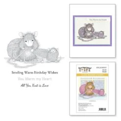 Knit One Cling Rubber Stamps From The House-Mouse Winter Collection
