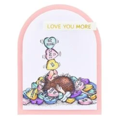Candy Hearts Cling Rubber Stamps From The House-Mouse Winter Collection -Woodland Scenics Shop RSC 022 House Mouse Winter Candy Hearts Project 1