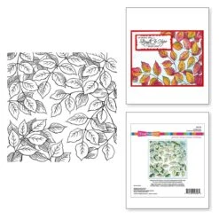 Stampendous Leafy Lines Cling Rubber Stamp Set From The Beautiful Backgrounds Collection