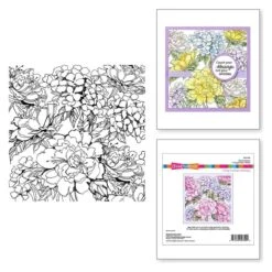 Stampendous Floral Garden Cling Rubber Stamp Set From The Beautiful Backgrounds Collection