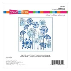 Stampendous Agapanthus Cling Rubber Stamp Set From The Beautiful Backgrounds Collection -Woodland Scenics Shop RSC 033 BeautifulBackgroundsStampendous Agapanthus Pac