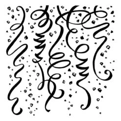 Stampendous Streamers Cling Rubber Stamp Set From The Beautiful Backgrounds Collection -Woodland Scenics Shop RSC 034 BeautifulBackgroundsStampendous Streamers Color