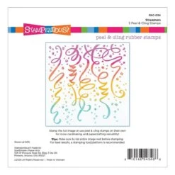 Stampendous Streamers Cling Rubber Stamp Set From The Beautiful Backgrounds Collection -Woodland Scenics Shop RSC 034 BeautifulBackgroundsStampendous Streamers Pac