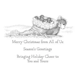 Christmas Friends Cling Rubber Stamp Set From The House-Mouse Holiday Friends Collection -Woodland Scenics Shop RSC 035 Holiday Friends House Mouse Christmas Friends Color