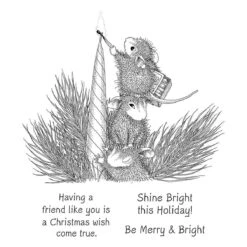 Holiday Glow Cling Rubber Stamp Set From The House-Mouse Holiday Friends Collection -Woodland Scenics Shop RSC 036 Holiday Friends House Mouse Holiday Glow Color