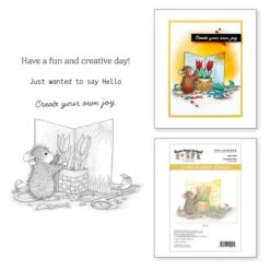 Creative Day Cling Rubber Stamp Set From The House-Mouse Creative Day Collection