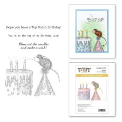 Top Notch Birthday Cling Rubber Stamp Set From The House-Mouse Creative Day Collection