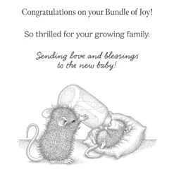 Bundle Of Joy Cling Rubber Stamp Set From The House-Mouse Creative Day Collection -Woodland Scenics Shop RSC 052 Creative Day House Mouse Bundle of Joy Color