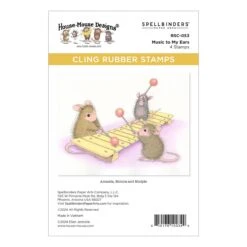 Music To My Ears Cling Rubber Stamp Set From The House-Mouse Rare Bloom Collection -Woodland Scenics Shop RSC 053 Rare Blooms House Mouse Music to My Ears Pac