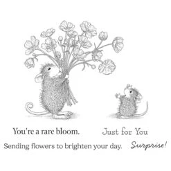 Rare Bloom Cling Rubber Stamp Set From The House-Mouse Rare Bloom Collection 10 Rare Bloom Cling Rubber Stamp Set From The House-Mouse Rare Bloom Collection -Woodland Scenics Shop RSC 054 Rare Blooms House Mouse Rare Bloom Color
