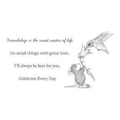 Sweet Nectar Cling Rubber Stamp Set From The House-Mouse Rare Bloom Collection -Woodland Scenics Shop RSC 056 Rare Blooms House Mouse Sweet Nectar Color