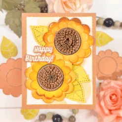 Felt Sunflower Bloom Etched Dies From The Summer Felt Stitch & Create Collection By Nichol Spohr -Woodland Scenics Shop Rick Adkins S6 257 S3 553 2