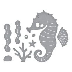 Luna The Seahorse Etched Dies From The Out And About Collection -Woodland Scenics Shop S1 137 Out About Luna the Seahorse Color