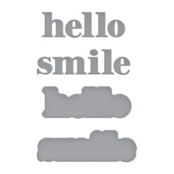 Hello Smile Etched Dies From The Out And About Collection -Woodland Scenics Shop S1 154 Out About Hello Smile Color