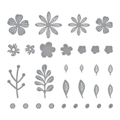 Mini Blooms And Sprigs Etched Dies From The Slimline Collection -Woodland Scenics Shop S2 314 Slimline Spellbinders Mini Blooms and Sprigs Color 25027.1648598111.1280.1280