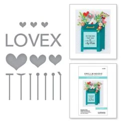 Parcel & Post Heart Decorations Etched Dies From The Parcel & Post Collection