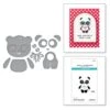 Dancin' Birthday Panda Etched Dies From The Monster Birthday Collection