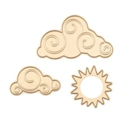 Die D-Lites Sun And Clouds Etched Dies -Woodland Scenics Shop S3 273 Die DLites Sun and Clouds Etched Dies product 49858.1648595741.1280.1280
