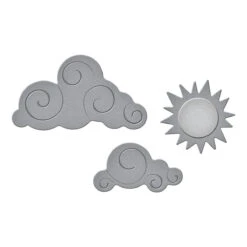 Die D-Lites Sun And Clouds Etched Dies -Woodland Scenics Shop S3 273 Die DLites Sun and Clouds Etched Dies 38175.1648595708.1280.1280