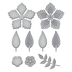 Stitched Flower Etched Dies From The Spring Into Stitching Collection -Woodland Scenics Shop S3 436 Spring Into Stitching Spellbinders Stitched Flower Color 27019.1642548866.1280.1280