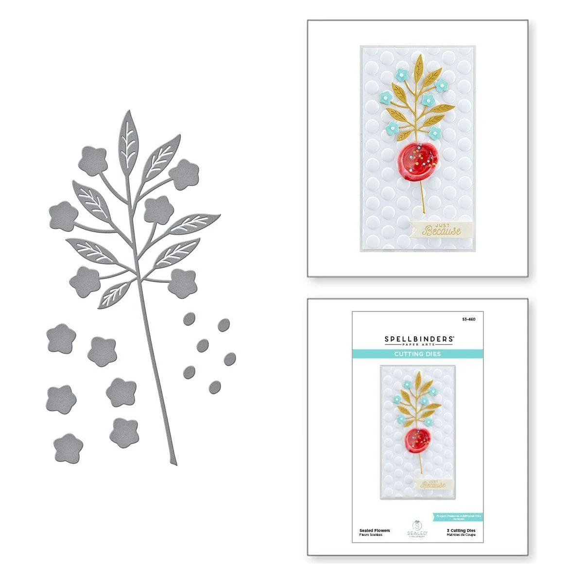 Sealed Flowers Etched Dies From The Sealed By Spellbinders Collection