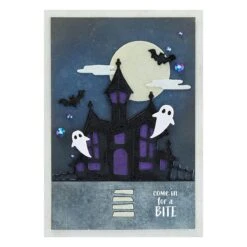 Haunted House Etched Dies From The Boo Dance Party Collection -Woodland Scenics Shop S3 468 Boo Party Spellbinders Haunted House Project