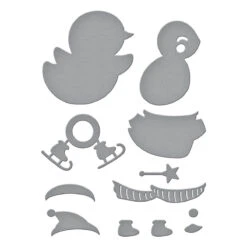 Dancin' Penguin Etched Dies From The Dancin' Christmas Collection -Woodland Scenics Shop S3 482 Dancin Christmas Dancin Penguin Color