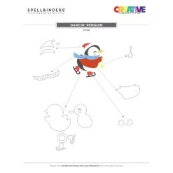 Dancin' Penguin Etched Dies From The Dancin' Christmas Collection -Woodland Scenics Shop S3 482 InstructionalJPEG