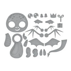 Dancin' Birthday Dragon Etched Dies From The Monster Birthday Collection -Woodland Scenics Shop S3 497 Monster Birthday Dancin Birthday Dragon Color