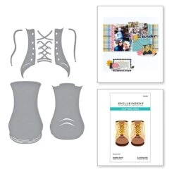 Wander Boots Etched Dies From The Storytelling By Spellbinders Scrapbooking Collection