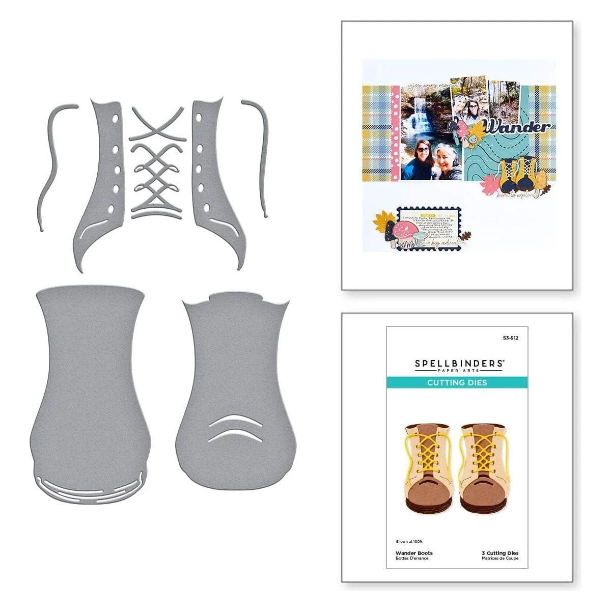 Wander Boots Etched Dies From The Storytelling By Spellbinders Scrapbooking Collection 1 Wander Boots Etched Dies From The Storytelling By Spellbinders Scrapbooking Collection