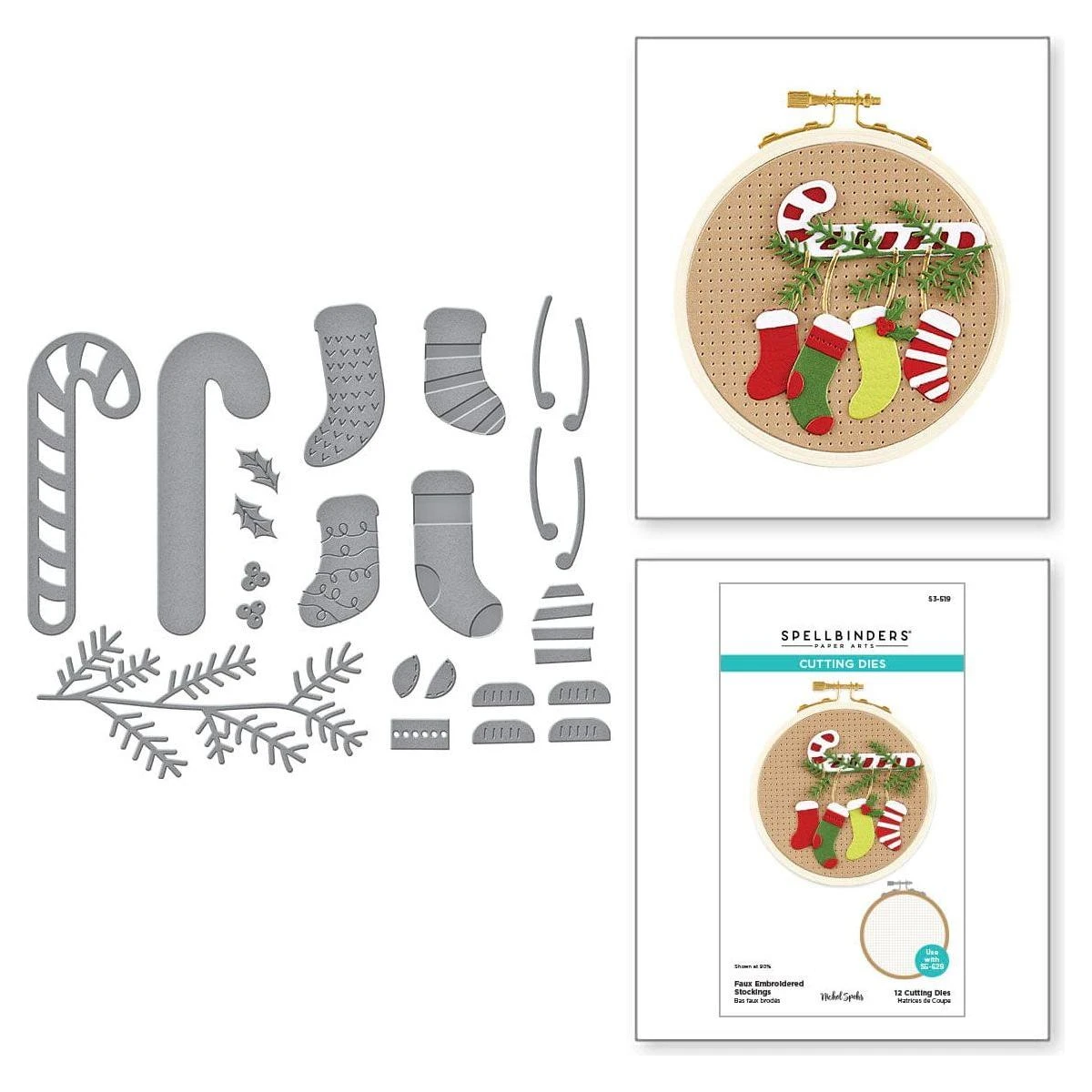 Faux Embroidered Stockings Etched Dies From The Nichol's Needlework Collection By Nichol Spohr 1 Faux Embroidered Stockings Etched Dies From The Nichol's Needlework Collection By Nichol Spohr