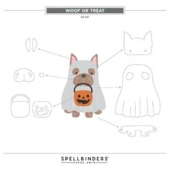 Woof-or-Treat Etched Dies From The Happy Haunting Collection -Woodland Scenics Shop S3 521 Happy Haunting Woof or Treat Assembly